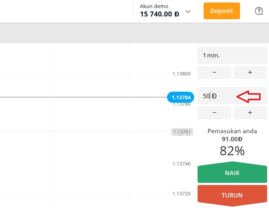 Tentukan investasi Anda di Olymp Trade
