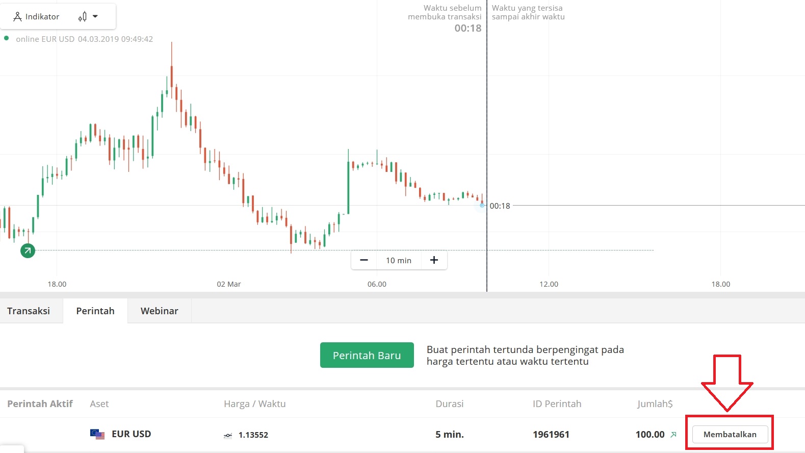 Batalkan semua pending order