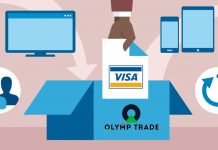 Cara deposit di akun Olymp Trade menggunakan Visa/Mastercard