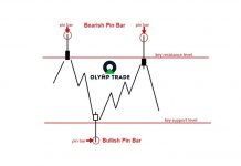 Strategi kemenangan di Olymp Trade: Gabungan Pin Bar dan support/resistance