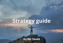 Cara menggunakan trade short di Olymp Trade: Indikator SMA, Support/Resistance dan Even Time dalam kandil